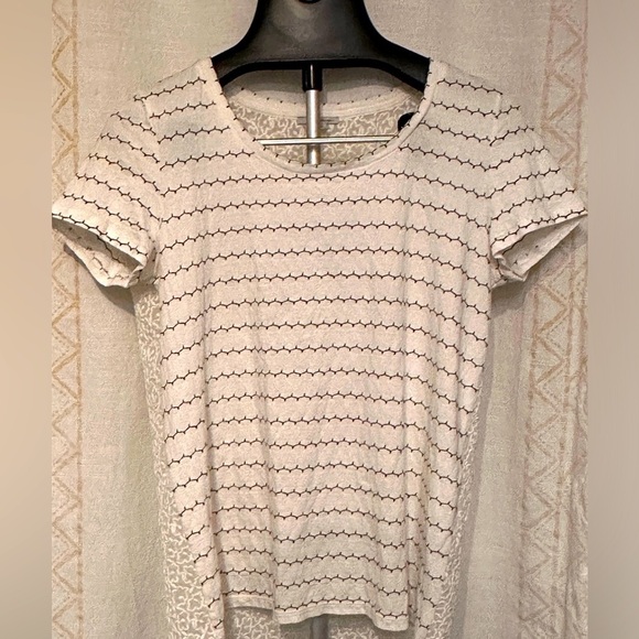 Halogen textured top black and white with sheer back size medium - Picture 1 of 7